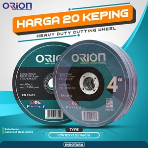 (1Box isi 20 Pcs) Mata Gerinda Potong Orion - CW107x1.2x16mm