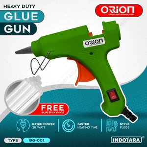 Alat Lem Tembak Glue Gun 20 Watt Orion - GG001 Free 10 pcs Glue Stick Green