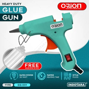 Alat Lem Tembak Glue Gun 20 Watt Orion - GG001 Free 10 pcs Glue Stick - Light Blue