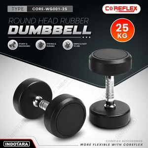 Coreflex Dumbbell - 2.5 KG - 25 KG - Rubber Dumbell Barbell