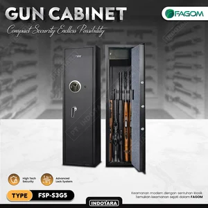 FAGOM Brankas Senjata Lemari Besi Gun Safe 30x35x145 cm