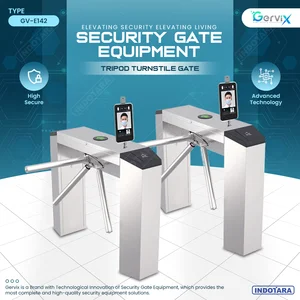 Tripod Turnstile Gate Gerbang Masuk Kantor Otomatis Dengan Sistem Pengenalan Wajah Gervix GV-E142