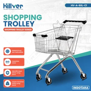 Shopping Trolley Supermarket / Trolley Belanja / Troli Belanja 60 Liter Hillver HV-A-60L-C1