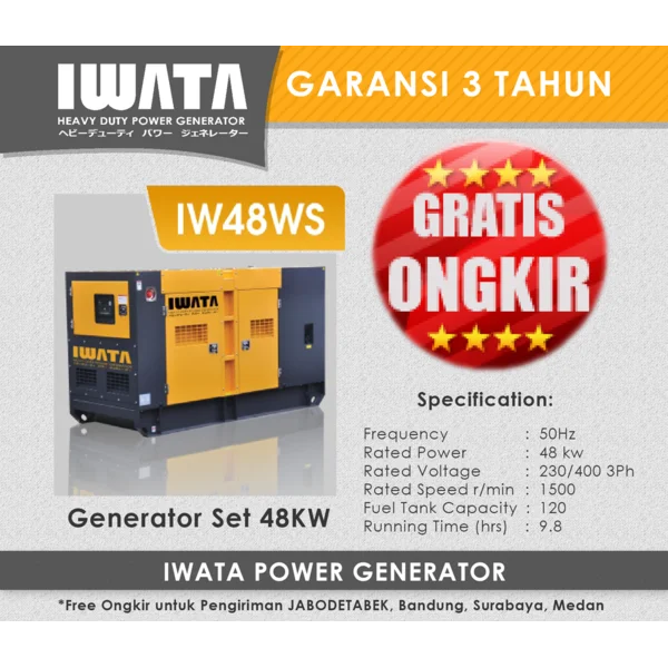 Genset Diesel IWATA 48Kva Silent