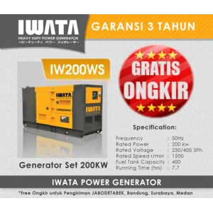 Genset Diesel IWATA 200Kva Silent