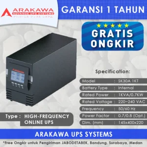 UPS ARAKAWA ON-LINE SK30A 1KVA