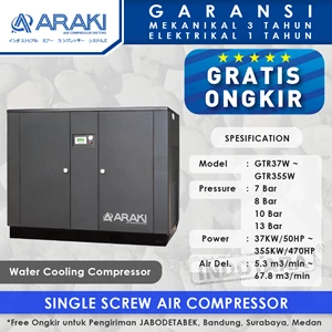 Kompresor Angin Araki Screw Water Cooling GTR185W - 13 Bar