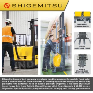 Hand Pallet Semi Electric Truck Shigemitsu MP15A