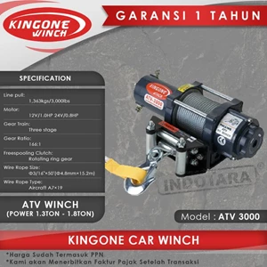 Kingone Car ATV Electric Winch ATV 3000