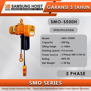 Electric Chain Hoist Samsung SMO Series 3 Phase SMO-S500H