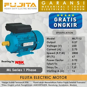 Fujita Electric Motor 1 Phase ML7112