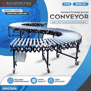 Conveyor Belt Roller Conveyor 9000mm x 800mm Shigemitsu SFPR-09