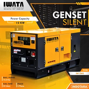 Genset Diesel IWATA 12 kw 15 Kva Silent - IW12WS