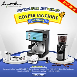 Paket Mesin Pembuat Kopi / Coffee Maker Ferratti Ferro Home Brew 10