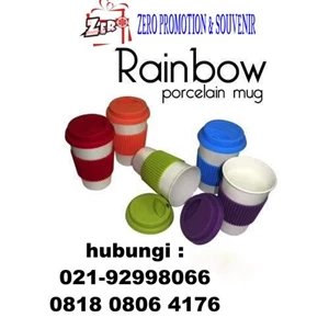 Mug Promosi Rainbow Cetak Padprint Barang Promosi