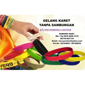 Gelang Karet Promosi Rubber Wrist Band Gelang Tanpa Sambungan 