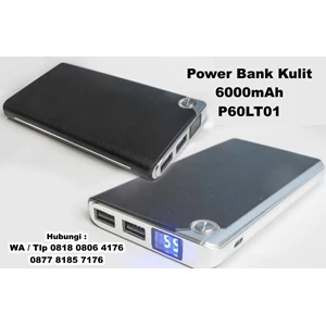 Souvenir Power Bank Kulit 6000 Mah P60lt01 