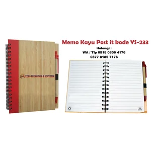 Buku Tulis Souvenir Promosi Memo Kayu Post It Kode Ys233 Buku Tulis
