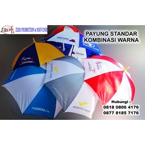 Payung Promosi Standar Kombinasi Warna Bisa Sablon Logo 
