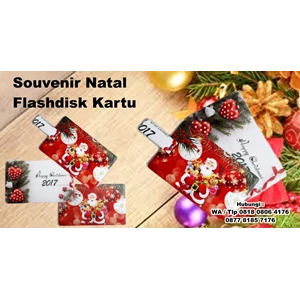 Souvenir Natal Flashdisk Kartu Barang Promosi Perusahaan 