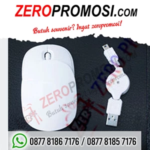 Barang Promosi Wireless Mouse Glossy White Sliding Mw01 - Mouse Dan Keyboard