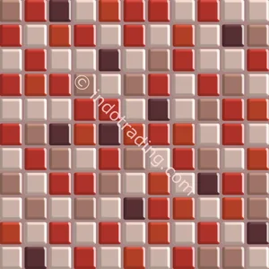 Keramik Mozaik Kaca Ukuran 30 X 30 Merah Tua