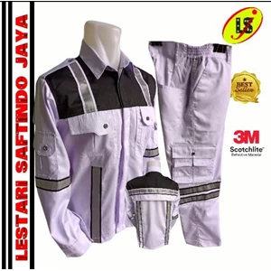 COVERALL SUIT SAFETY SCOTLIGHT 3M WHITE