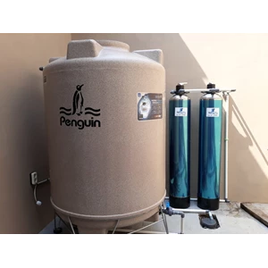 2 tabung filter frp lapis seteless steel 1054 + tandon penguin 1000 liter + pompa shimizu 125 watt