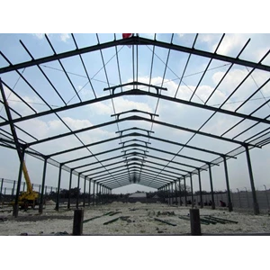 Konstruksi baja untuk bangunan pabrik dan pergudangan By CV. Yani Surya