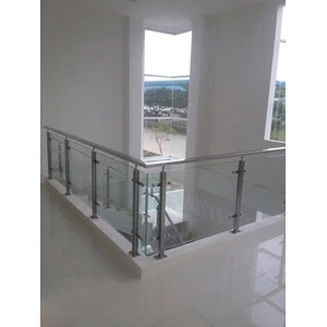 Railing Stairs Minimalist Glass
