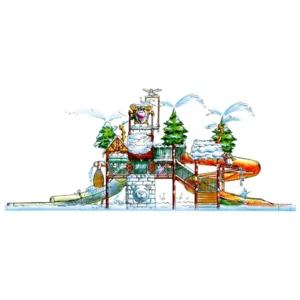 Snow Cove Antarctic Theme SDI-302 Water Park Structure Designs