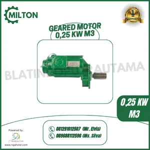MILTON GEARED MOTOR 0.25 KW M3