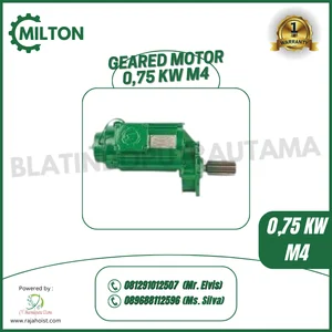 MILTON GEARED MOTOR 0.75 KW M4