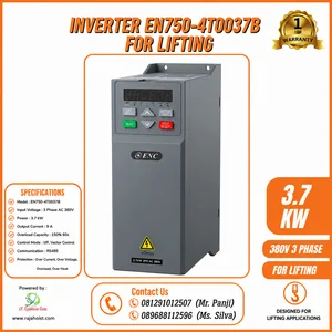 Inverter Listrik VFD EN750-4T0037B Three Phase Drive