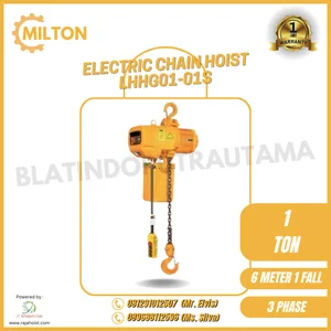 ELECTRIC CHAIN HOIST 1 TON 3 PHASE MILTON