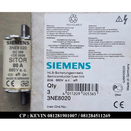 Details about   Siemens 3NE4120 3 pcs Fuse-link 80A NEW 