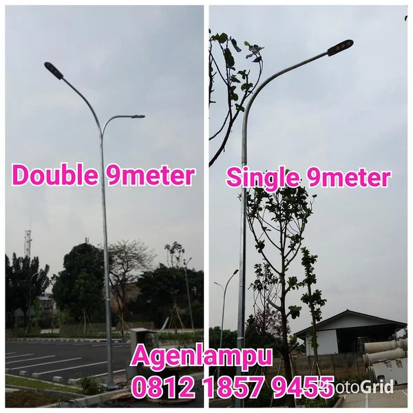 Lampu Jalan Tiang Oktagonal 9 meter
