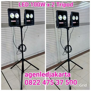 LED spotlights 2 x 100W Tripod