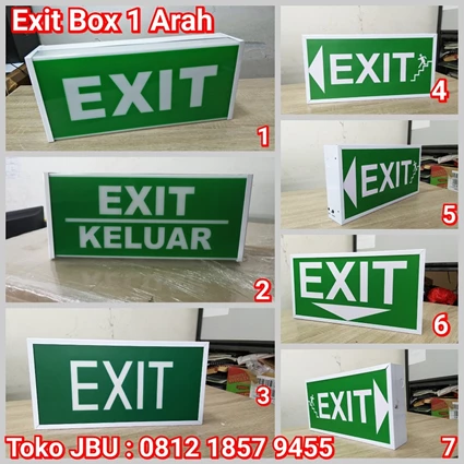 Dari Lampu TL Exit Emergency Model Box 0