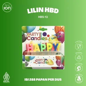 Lilin Ulang Tahun Huruf 'Happy Birthday' / Birthday Candle