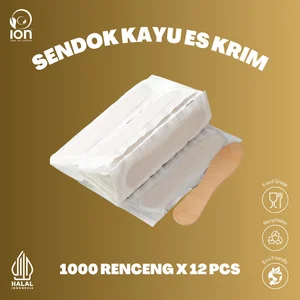 Sendok Ice Cream Kayu Bungkus Kertas / sendok ice cream steril / sendok kayu ice cream /  sendok ice cream / sendok kayu / sendok / sendok dan garpu