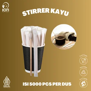 stirer kayu steril / stirer kayu / pengaduk kopi / stik kayu steril / stik kayu