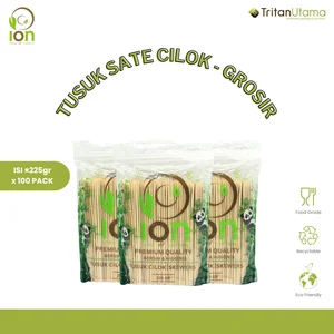 Tusuk Sate Cilok Bambu Pendek 15 cm / Tusuk Sempol Pentol Cimol ION 225 gr - GROSIR