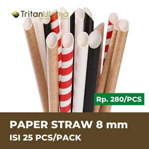paper straw 8mm / sedotan kertas 8mm 