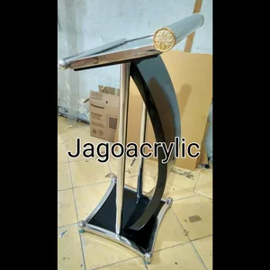 Podium stainless steel & kayu P26
