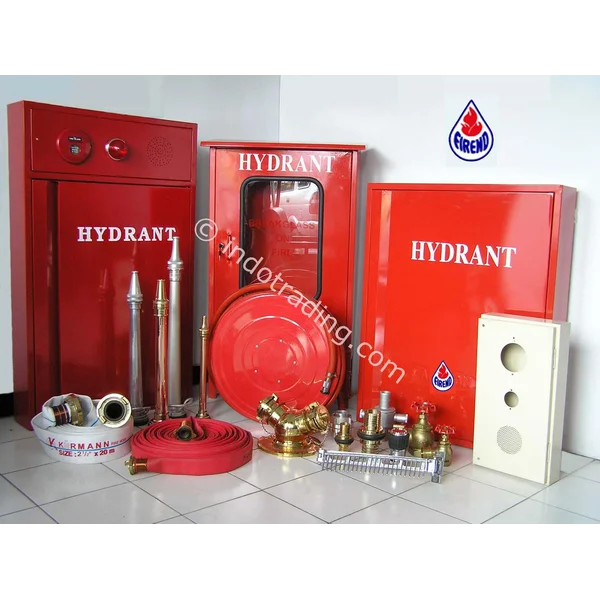 FIRE HYDRANT EQUIPMENTS FIREND Perlengkapan Fire Hydrant Dengan Cabinet Dan Isinya Selang Kebakaran Nozzle Branchpipe Hose Rack 