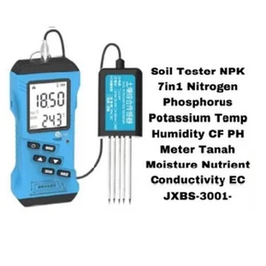 Soil Tester NPK 7in1 Nitrogen Phosphorus Potassium Temp Humidity CF PH Meter Tanah Moisture Nutrient Conductivity EC