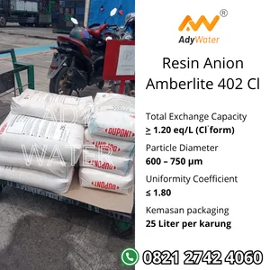 Resin Anion Amberlite IRC 402 Cl - Bukittinggi - Demineralisasi, Penukar Ion, Bersertifikat Halal