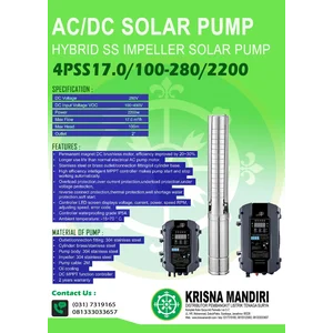 Pompa Air Submersible Hybrid AC/DC Solar Cell