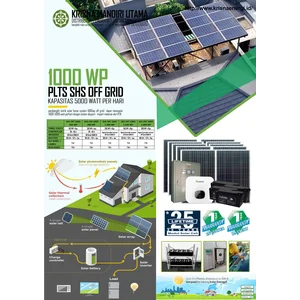 Paket PLTS Off grid 1000 WP 5000 Watt/hari